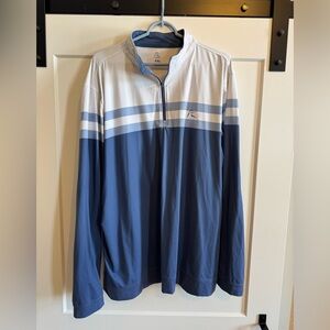 Rhoback Performance Quarterzip - XXL - Blue/White